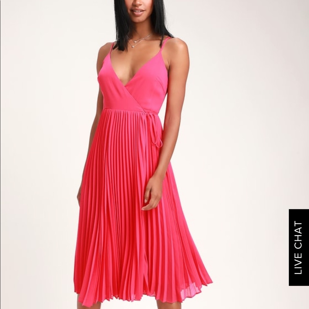 NWT pink wrap dress from Lulus